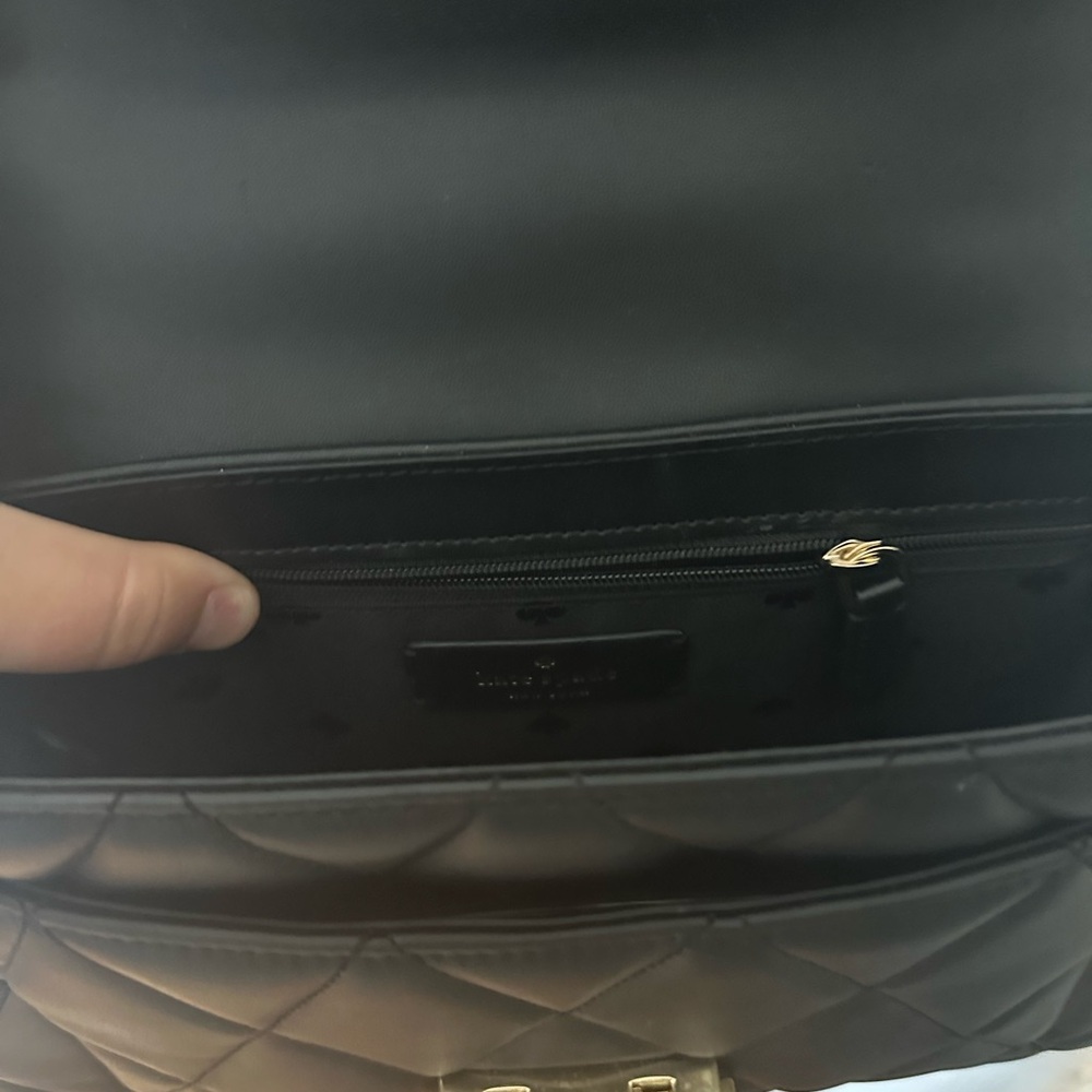 Kate Spade Quilted Black Shoulder Bag with Gold Chain - Picture 9 of 16